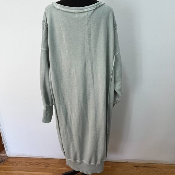 We The Free Camden Maxi Sweatshirt Dress, New, Small, Sea Glass (lght green) - Picture 6 of 7